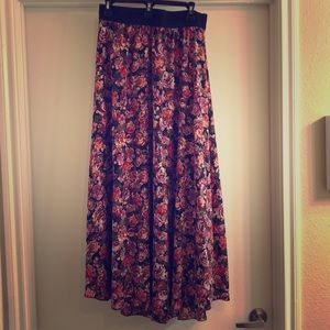 LuLaRoe Rose Garden Floral Maxi Skirt Size Large
